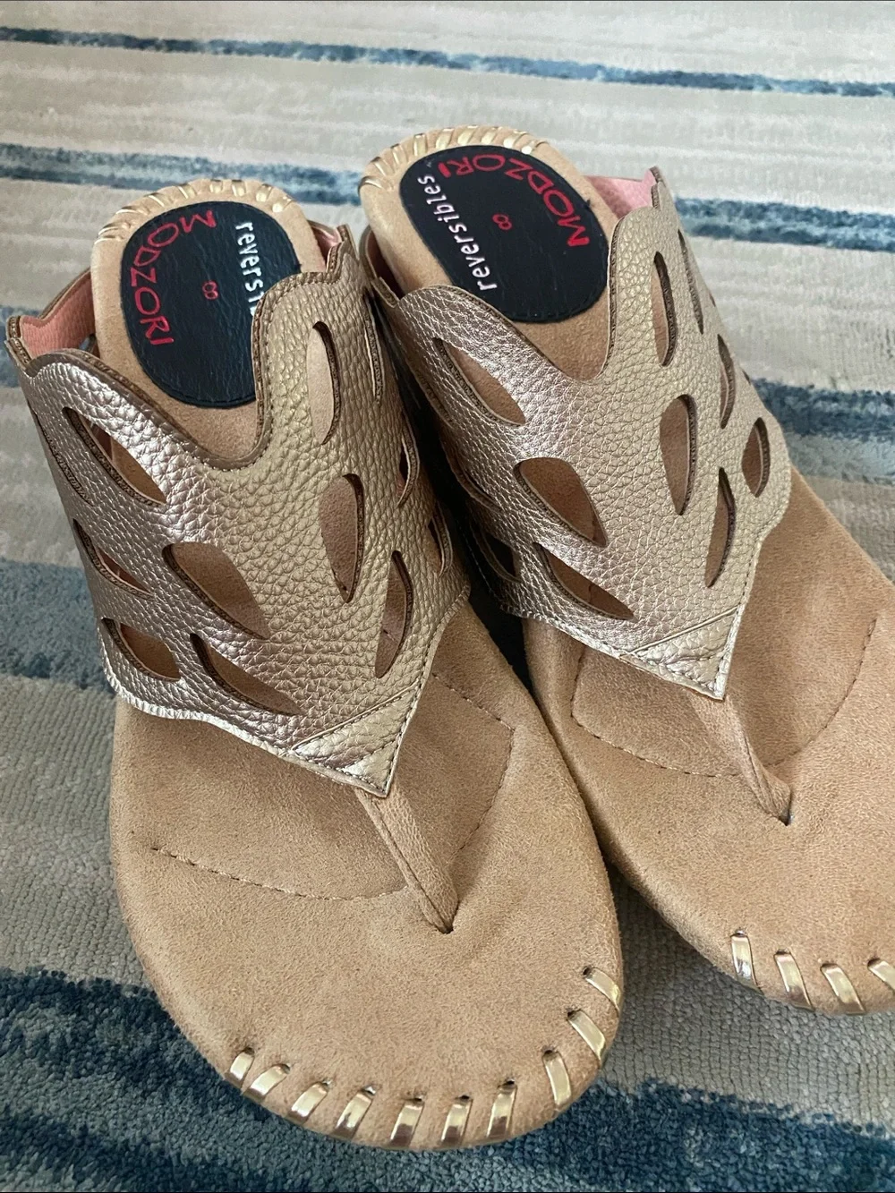 Reversible womens Sandals in Pink and/or Gold